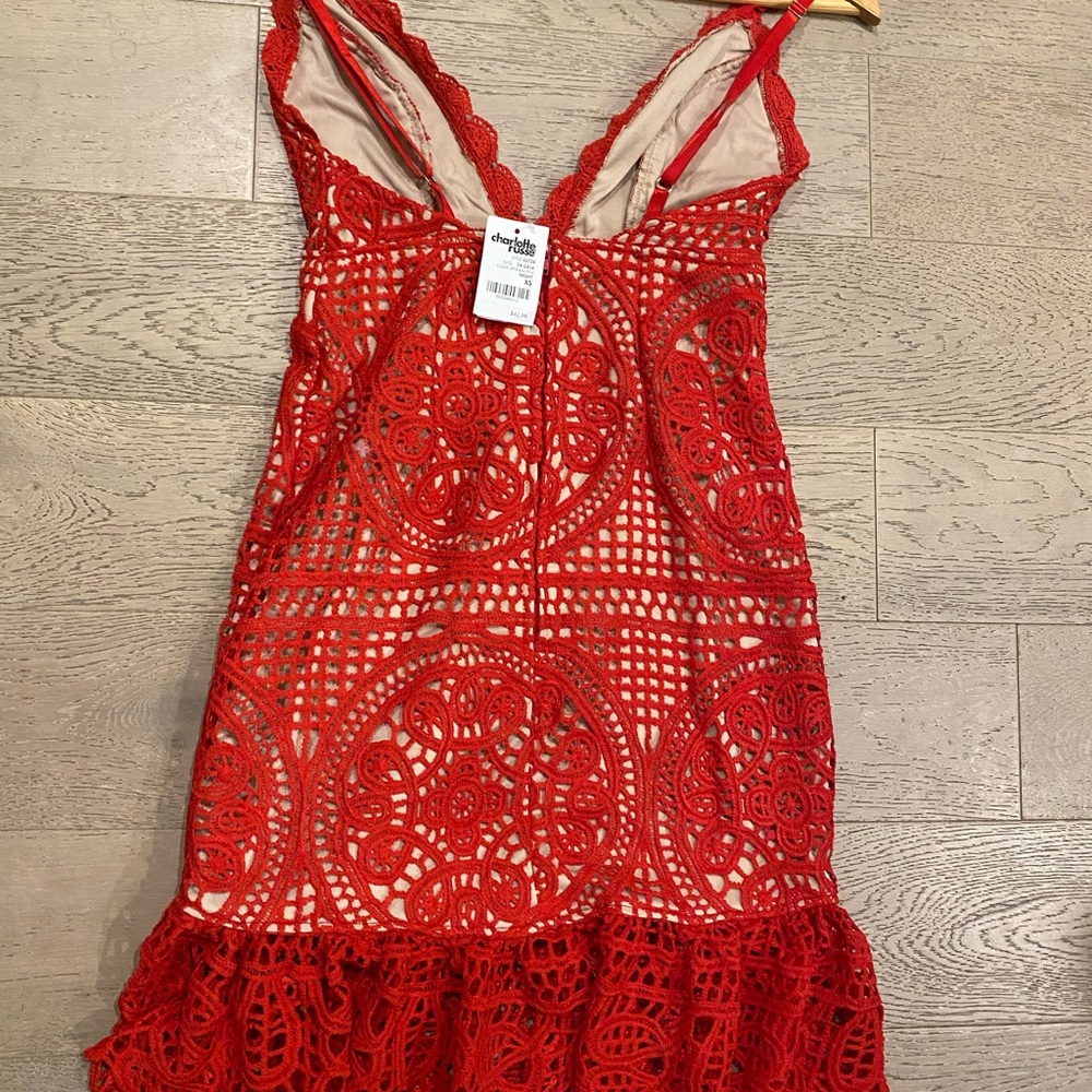 Red lace Charlotte Russe dress